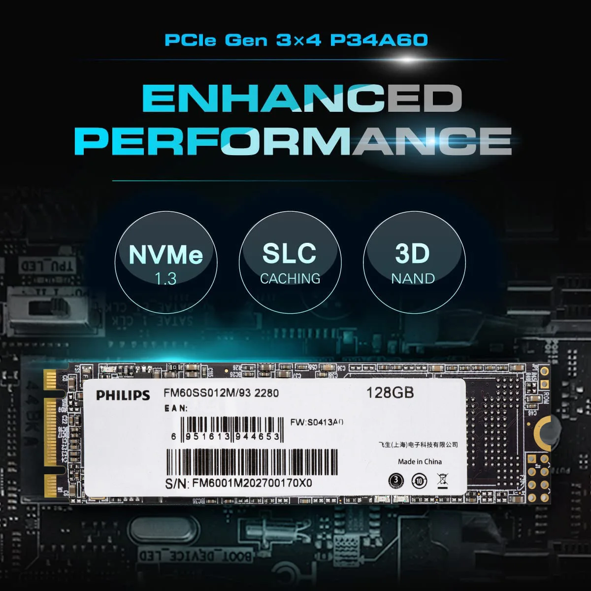 Philips Orginal high speed 120GB 240GB 480GB 960GB 1TB 3.0 4.0 computer ssd Internal hard disk Solid State 2280 nvme ssd