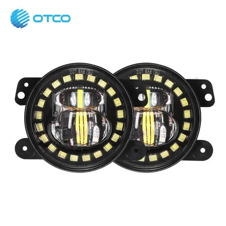 New 4 Inch 30W 3000k+5700K+12000k DRL High Low Beam Fog Light for Jeep Wrangler Jk