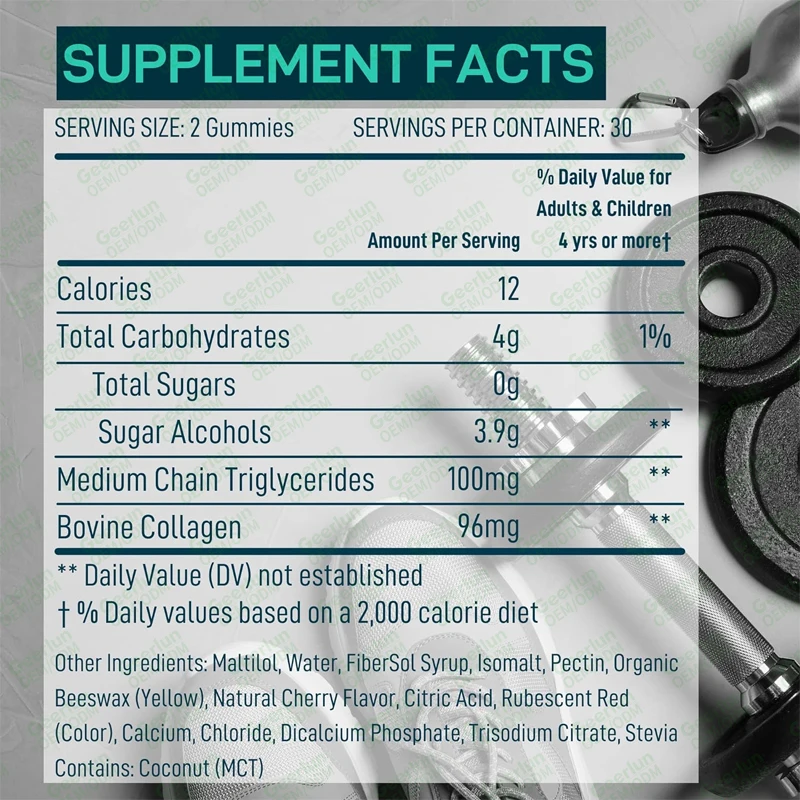 OEM Premium Nootropic Supplements Boost Energy Focus Gummy Chews Weight Control KETO Gummies Candy