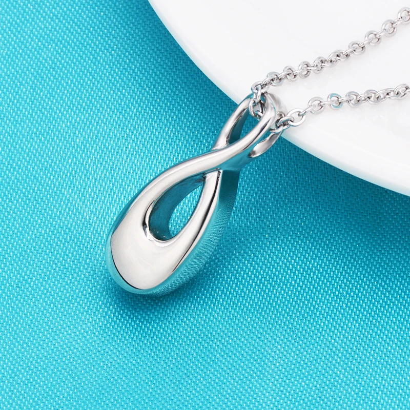 Perfume Essentials Oil Infinity Necklace Keepsake Pendant Forever Memorials Urn Pendant Stainless Steel Cremation Jewelry