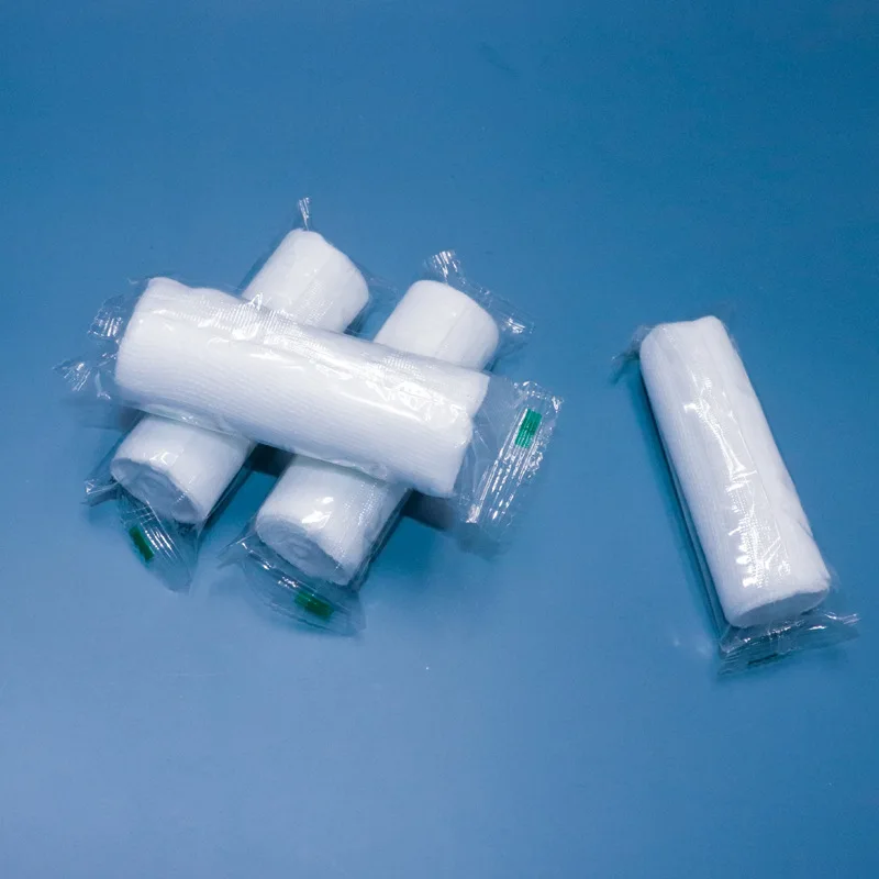 Wholesale PBT Elastic wound dressing medical gauze bandage roll dressing Bundle 10cm*12CM*4M support custom LOGO width length