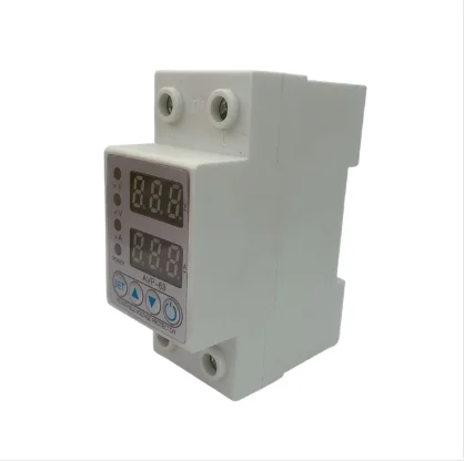 Дисплей din rail Регулируемая Защита от перенапряжения и под защитой от перенапряжения 32,40,63,80,100A 230V Цифровой перегрузки по току протектор