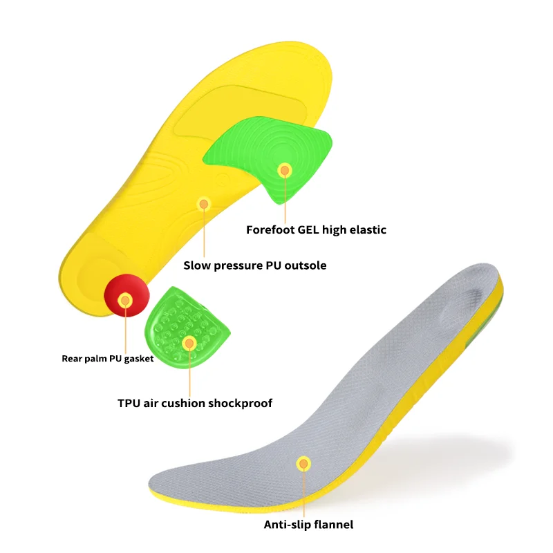 JOGHN Printing For Insole Breathable Sweat Absorbing Running Shoe Insoles Inflatable Jump Pad Air Cell Cushion Insoles
