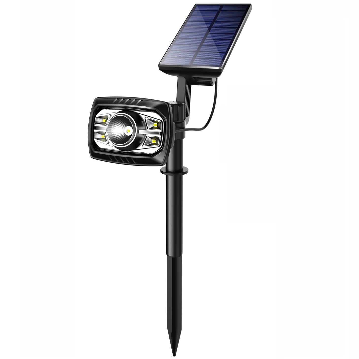 2 Installation methods of outdoor solar powered motion sensor spot flood light for garden