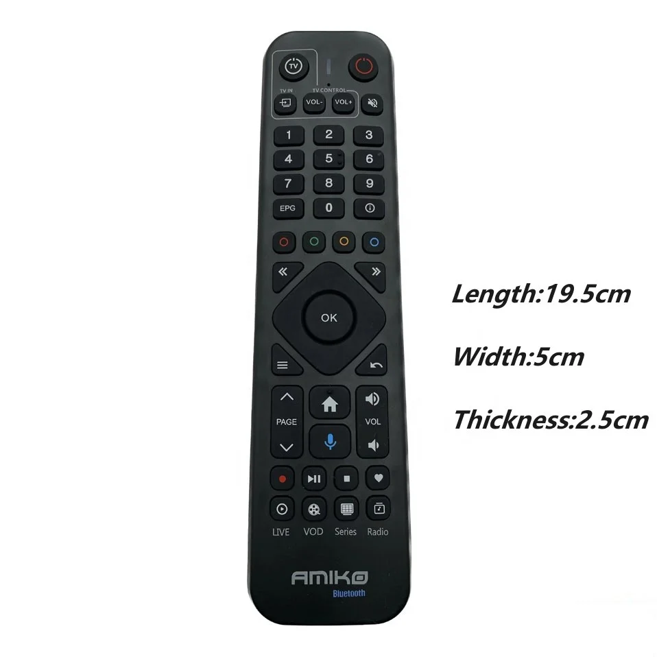 New Replacement Amiko A9 Green Plus Remote Control For Amiko Set Top Box With Bluetooth Version