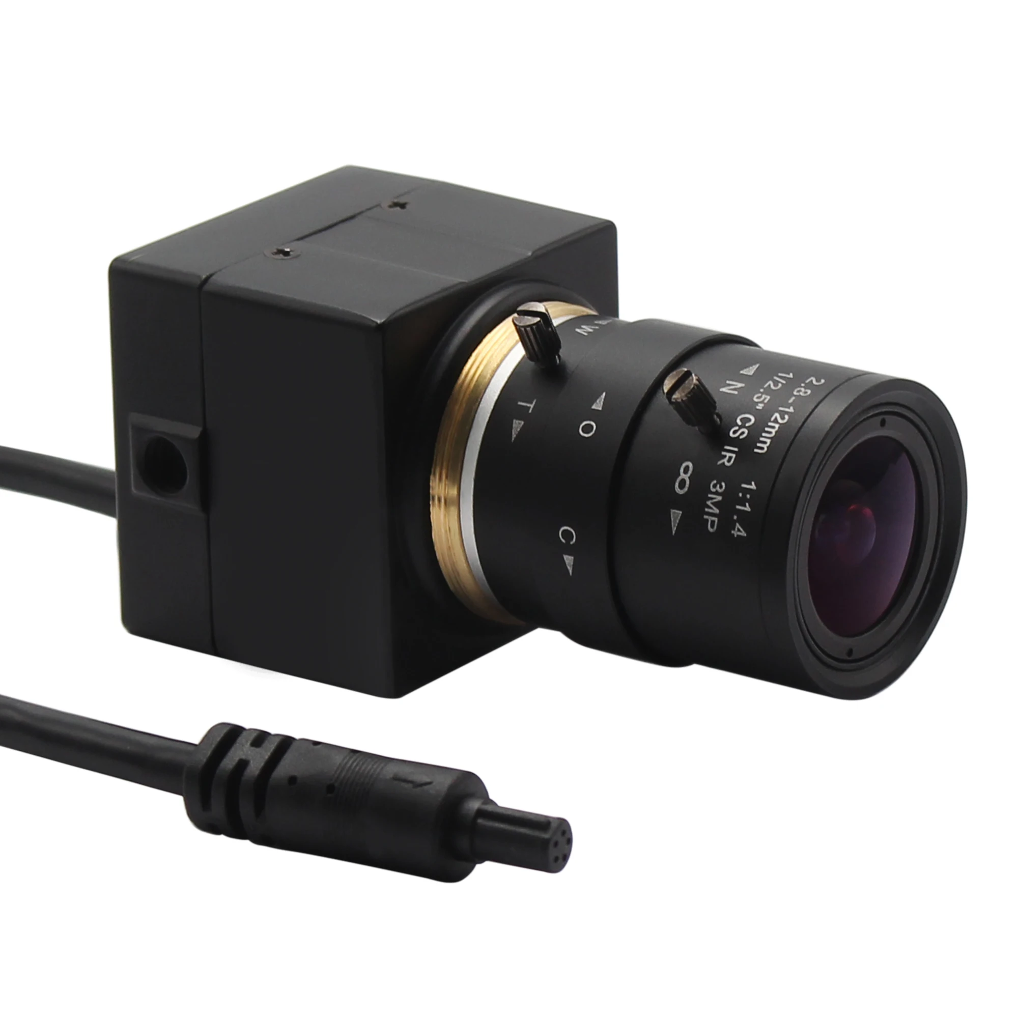 Webcam HD 1280*720 OV9712 CMOS Sensor 2.8-12mm Varifocus CS Mount Lens CCTV Mini PC Computer USB Camera For Machine Vision