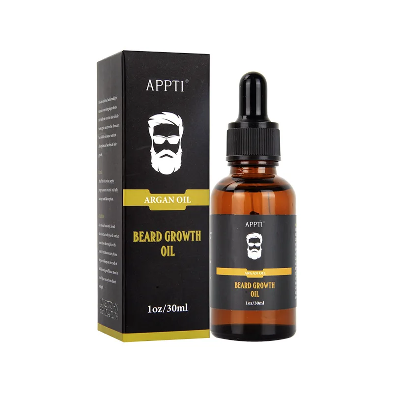Hot Sell Simple Design Natural Herbal Extracts 30ml Beard Growth Oil For Men Beard Care Daily Use