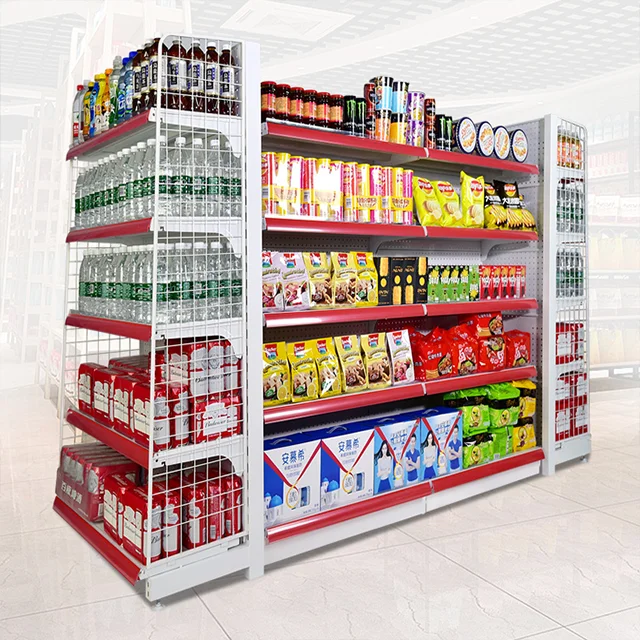 Многофункциональная регулируемая стойка для магазина закусок пищевых продуктов стеллаж розничного