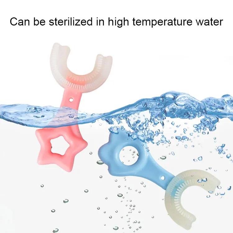 Baby U-Shaped Toothbrush Baby Silicone Toothbrush 360 degree Deep Cleaning Manual Training Teething