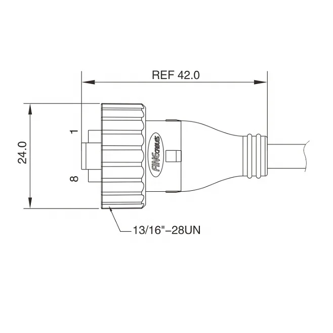 Finecables Waterproof Ethernet Cable Straight rj 45 Connector