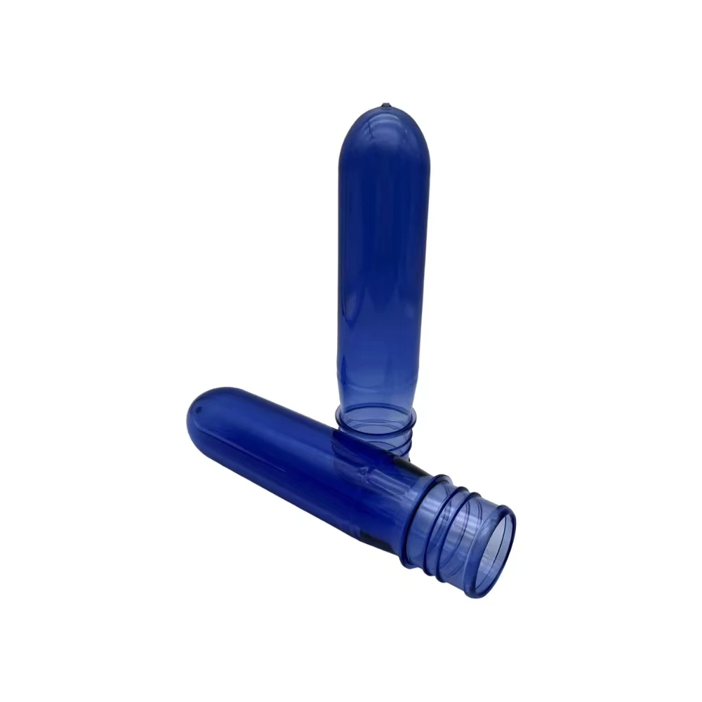 China 55mm Neck 250g ,270g  Blue Color Mineral Water plastic bottle preform  PET Preforms PET bottle
