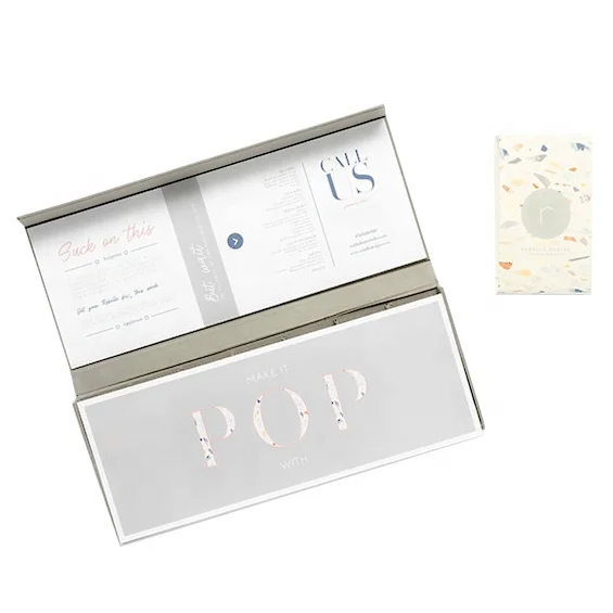 Custom logo luxury cardboard lollipop candy gift magnet box packaging for wholesale