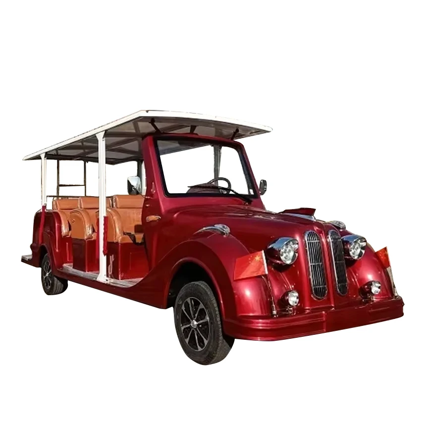 Hotel Reception Scenic Area Tour 72v Motor Power Battery Electric Tourist Vehicle Classic Sightseeing Car