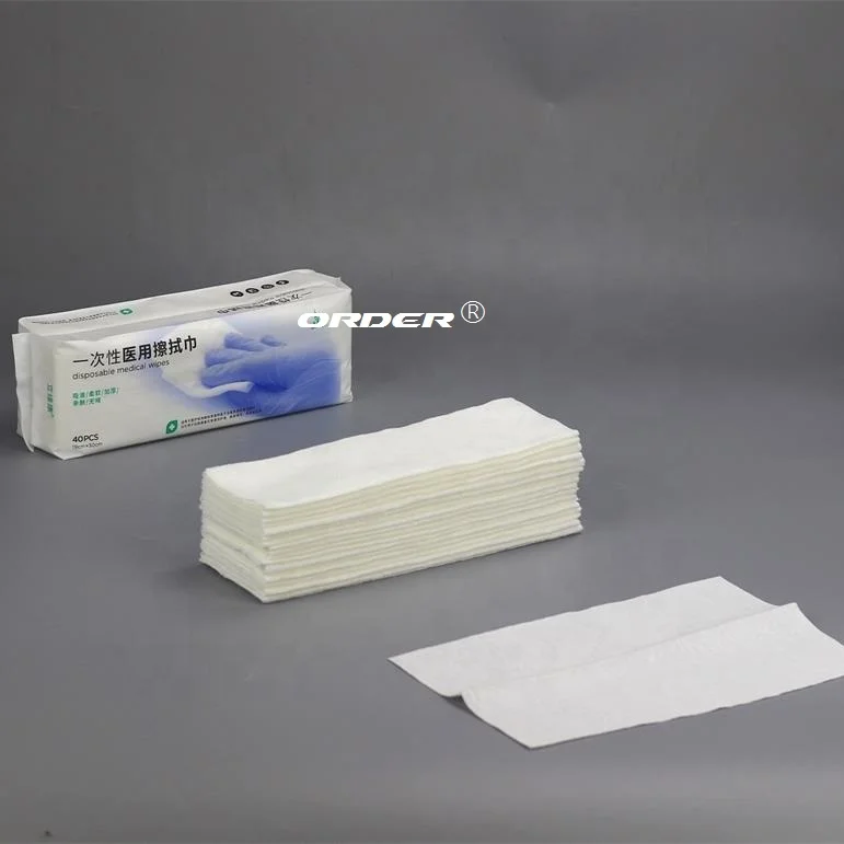 2024 Hospital Medical Device Spunlace nonwoven Medical disposable dry wash cleaning wipers wipes for convenient