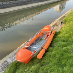 Best-selling transparent PC hull frame canoe 100 kg pontoon load airbag Outdoor adventure transparent backseat rafting