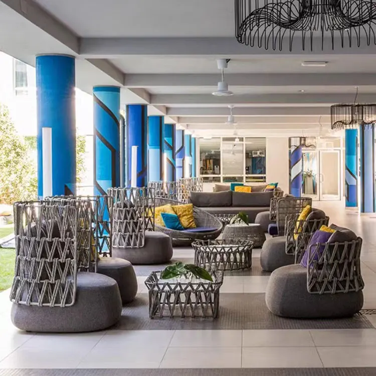 PE Rattan Leisure Garden sofa set   Outdoor funiture set  Terrace Large Lying couch Bed