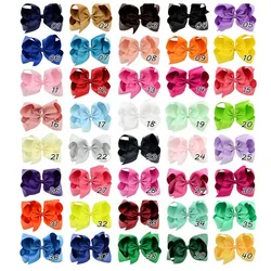 Hot selling 6 inch 40 colors ribbon hair bow for girls
