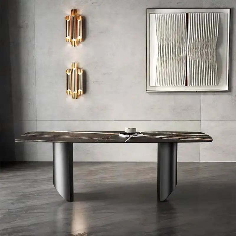 dining table and chair set for 6 comedor 6 sill white marble table top modern marble gold dining table
