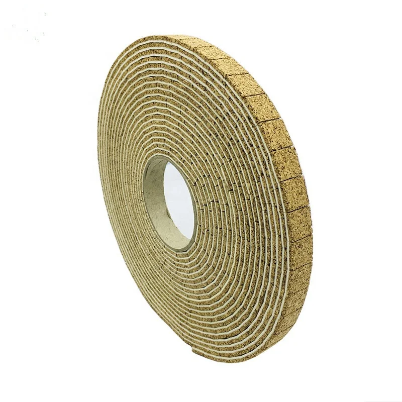 Eco friendly Self-adhesive Square Cork Spacers Pads For Glass Protecting 15*15*3mm cork + 1mm Cling Foam On Rolls