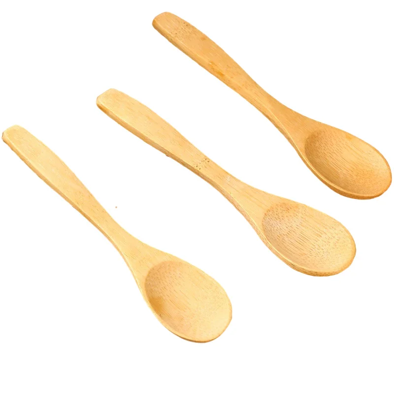 Handmade Small Wooden Spoon Honey Teaspoon Seasoning Coffee Tea Sugar Salt Jam Mustard Ice Cream Bamboo Spoons