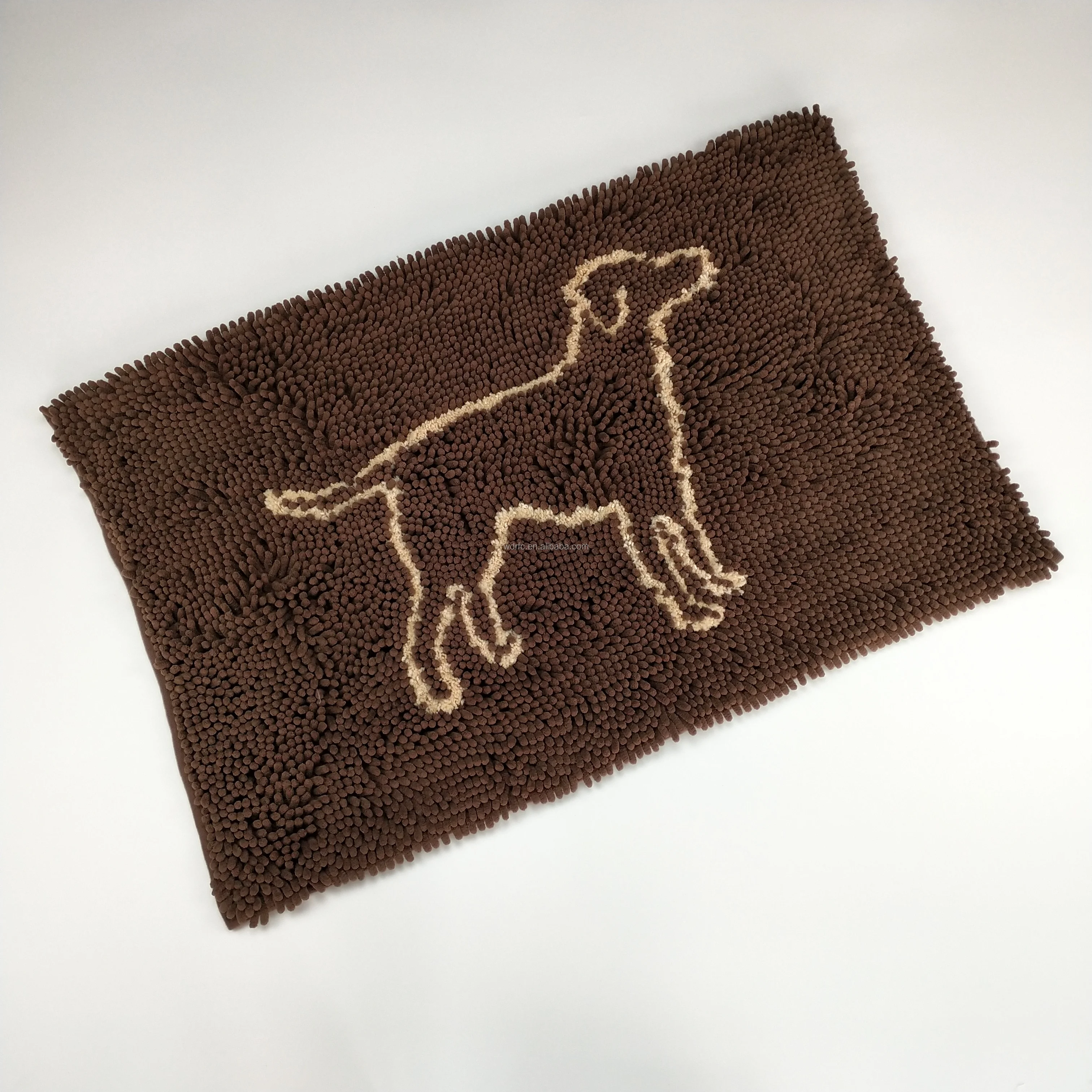 Microfiber Durable Quick Drying and Washable Chenille Dog pet Mat