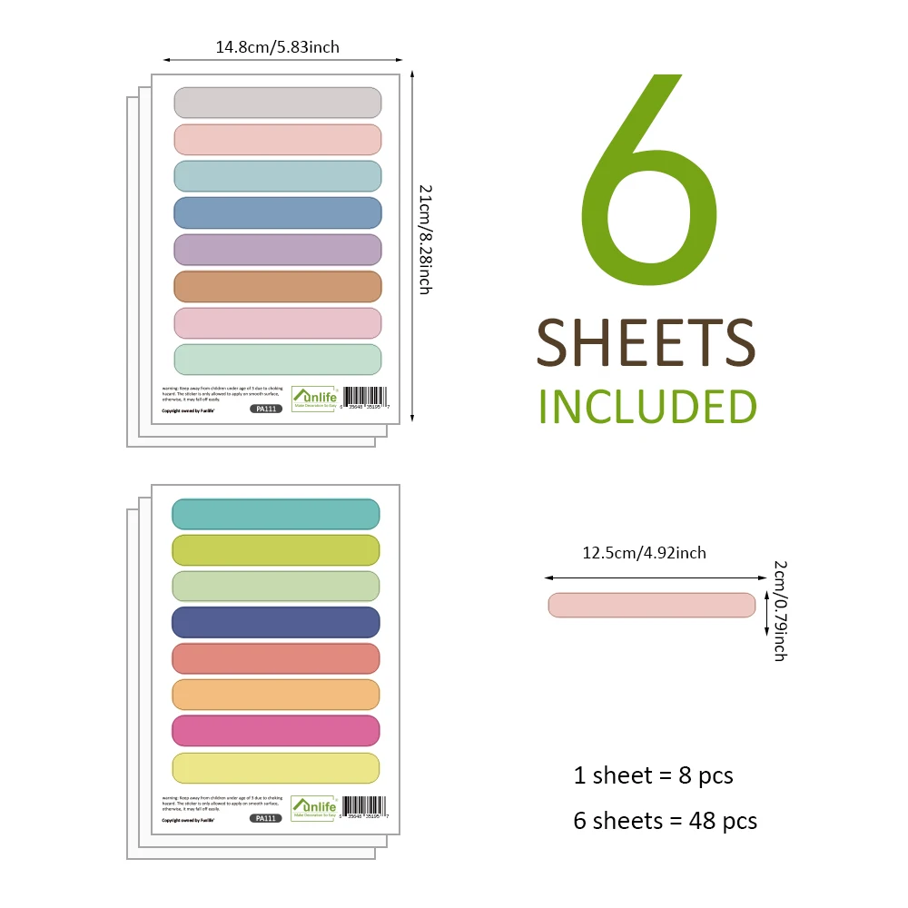 Funlife PA111 Colorful Cartoon Ribbon Decoration Promotional Gifts children stickers PVC Self-adhesive Stickers