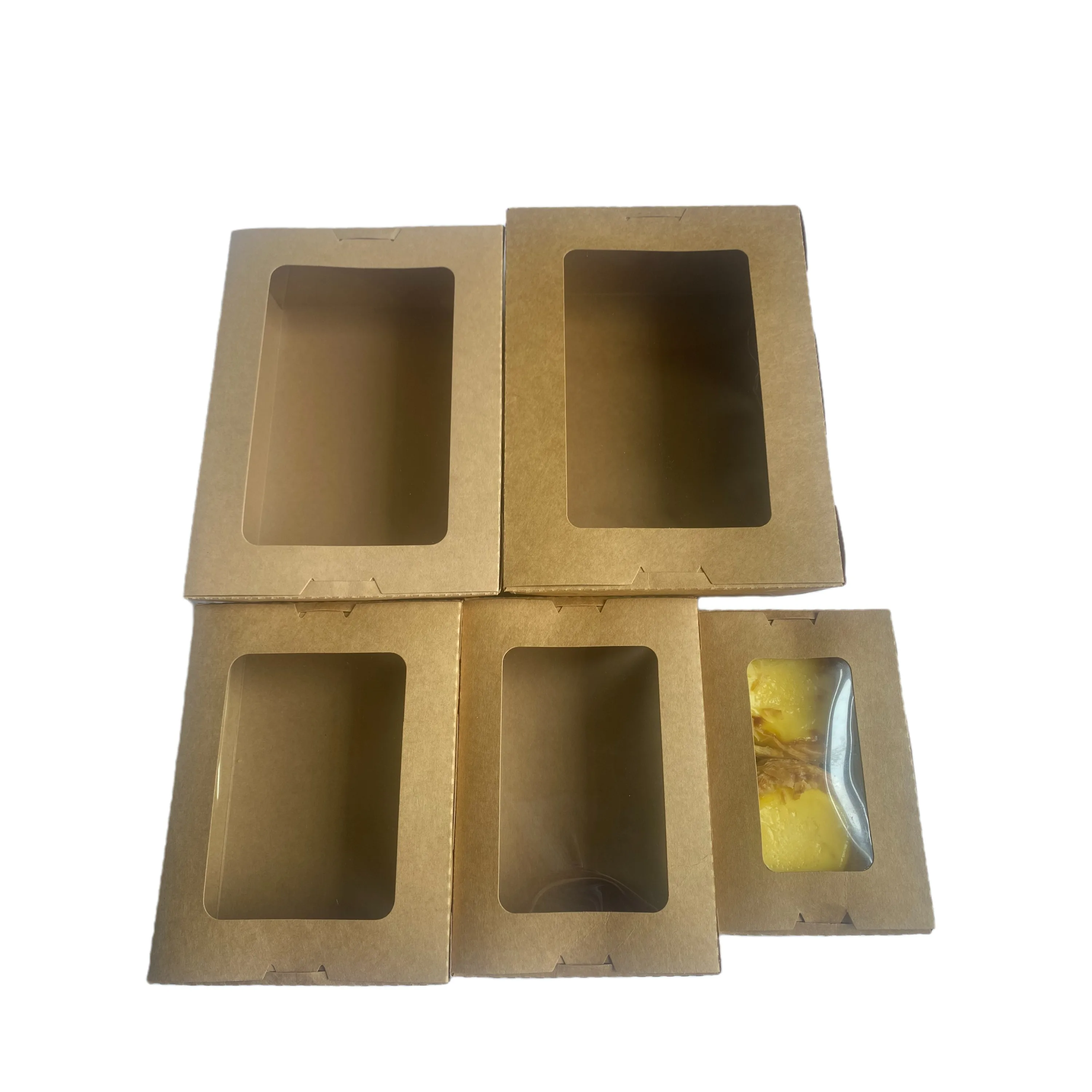 Disposable food container lunch box for food packaging take away to go food kraft paper boxes