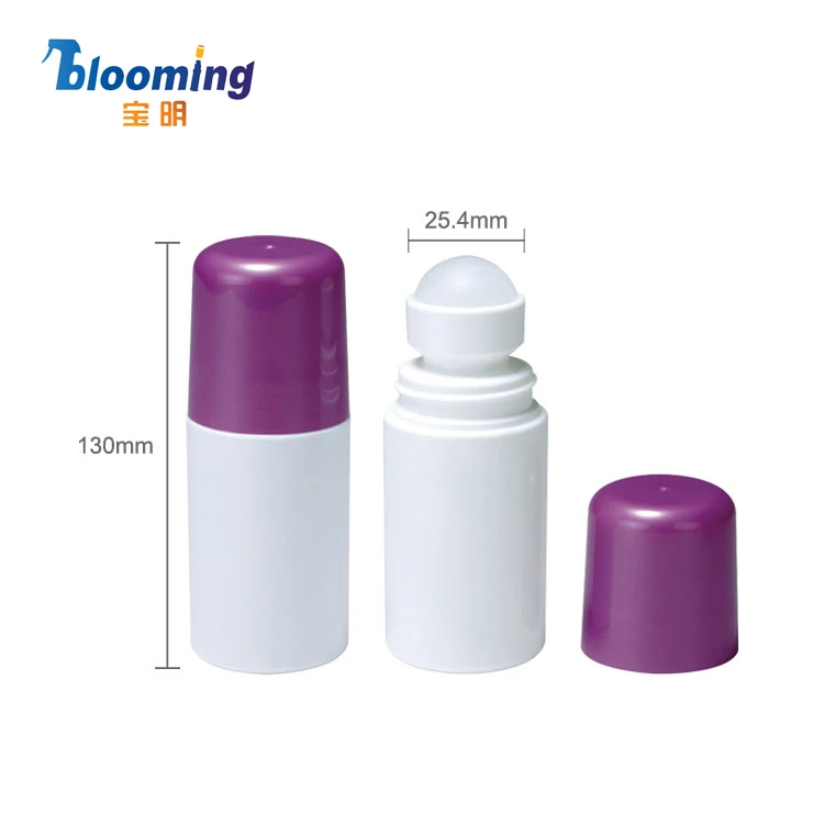 wholesale 60ml 75ml 90ml 50ml plastic deodorant container packaging roll on deo bottle