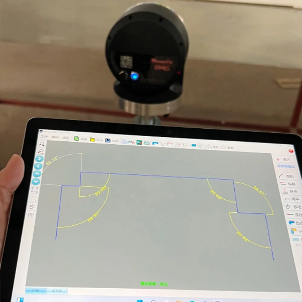 OMC New Stone Countertop Measuring Tool Digital Templating Measurekit with Reliable Motor Stone Cutting Machine