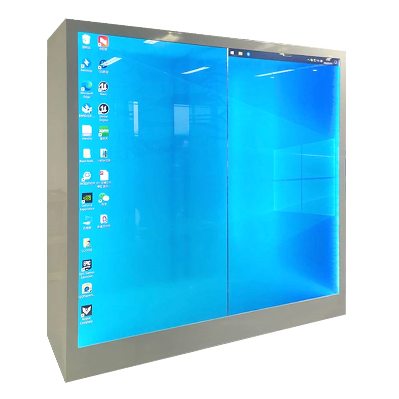 86 inch 3D Transparent Display Cabinet Showcase Box LCD Screen Digital Signage for Advertising Display