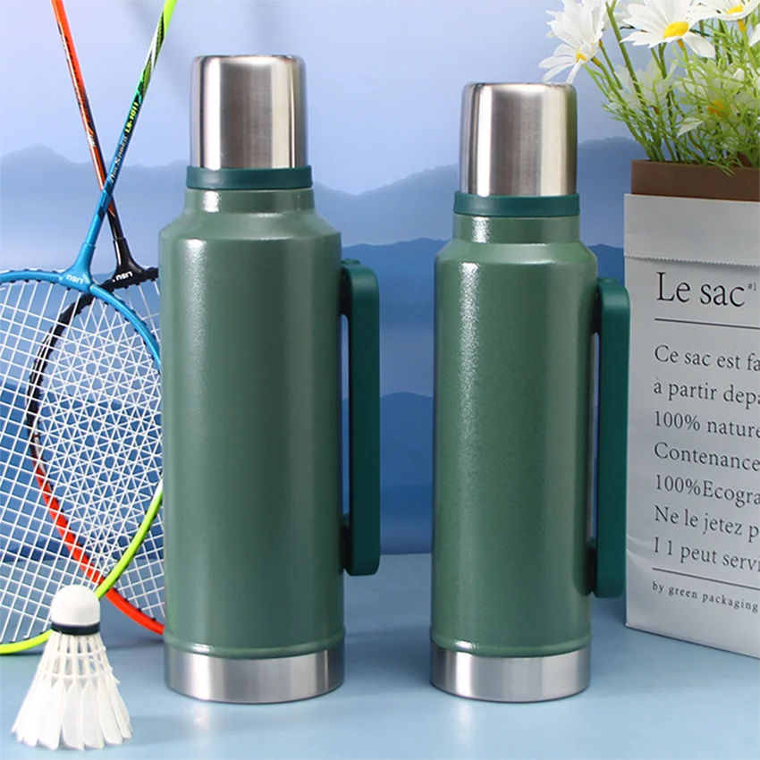 Outdoors Stainless Steel Thermos Flask, Thermos 1.1 Qt,  Thermos 16 Oz