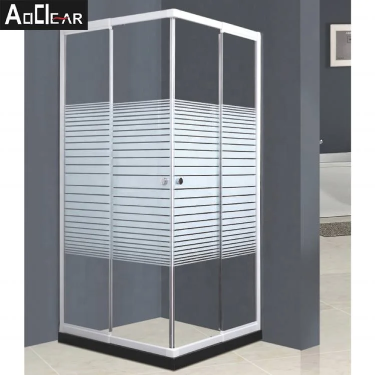 Modern corner shower glass enclosures top grade frame enclosure shower with two sliding doors