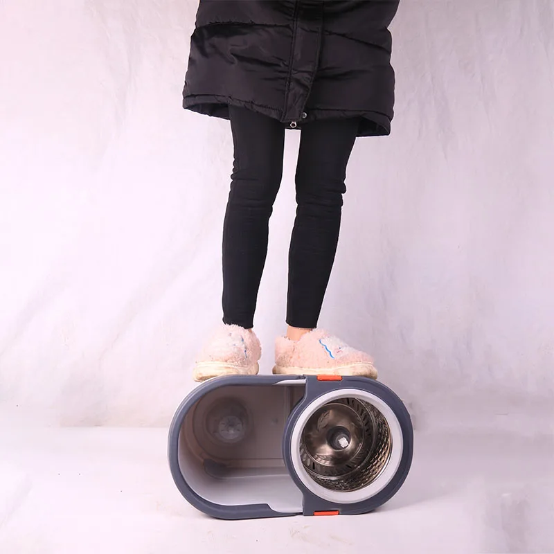 Thicken household rotary drag hand-wash free hydraulic suspension bucket smart lock switch lazy mopping a clean