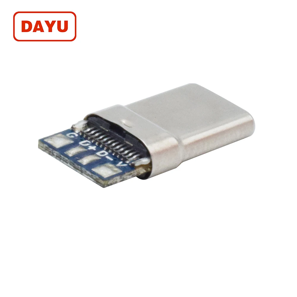 Factory USB 3.1 Type C Connector Male 24 Pin Solder for USB C Cable