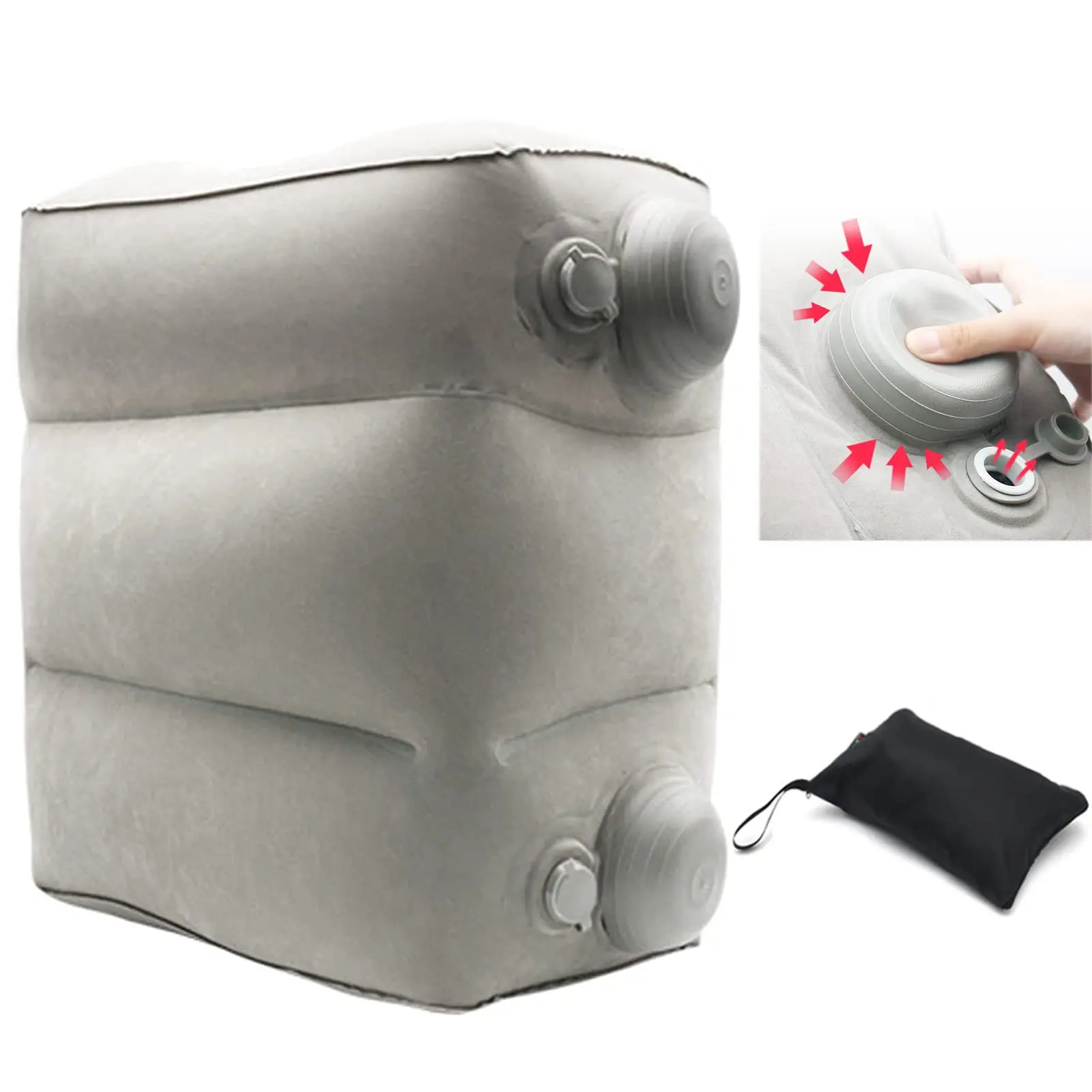 New Design Soft and Comfortable Inflatable Foot rest for Airplane, Car and Office Travel
