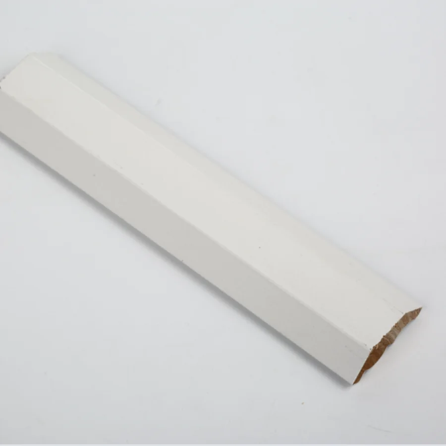 Factory price white gesso coated wood crown molding for house decoration