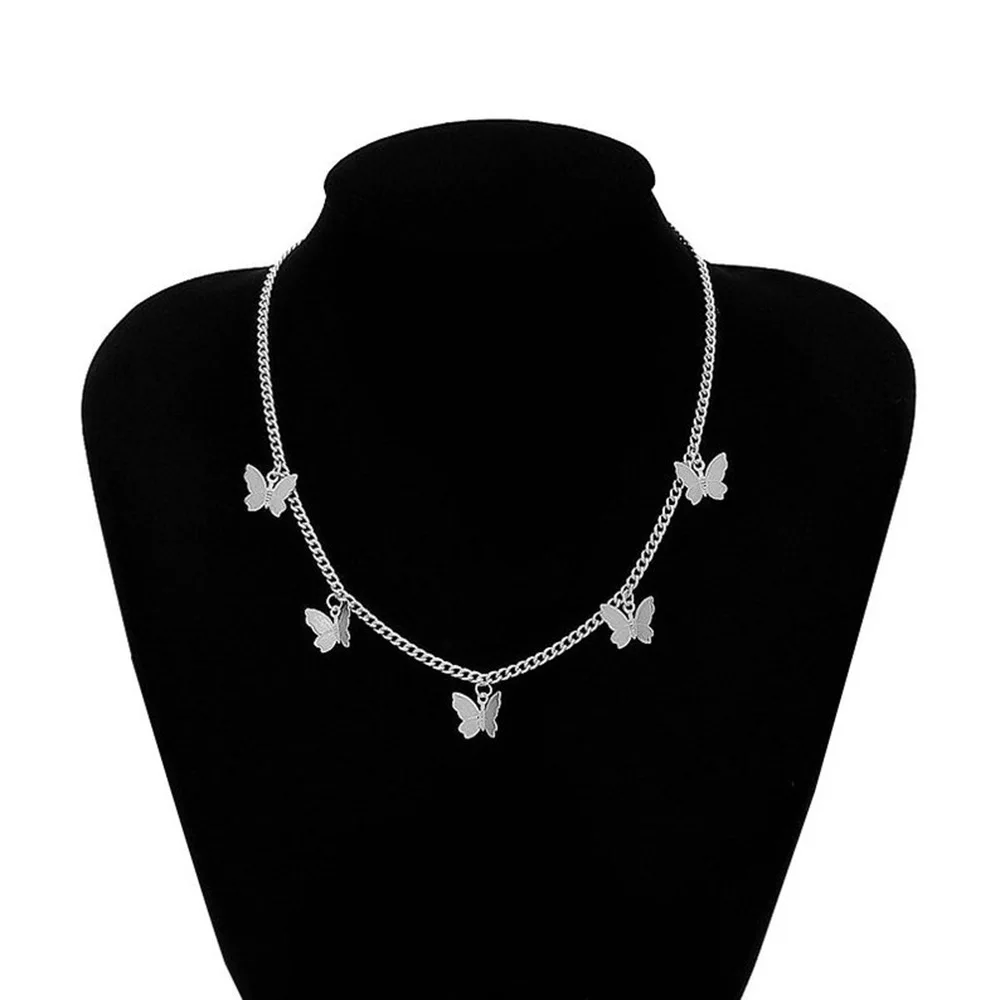 Exquisite temperament, small and delicate butterfly necklace, fashionable and exquisite collarbone chain for women