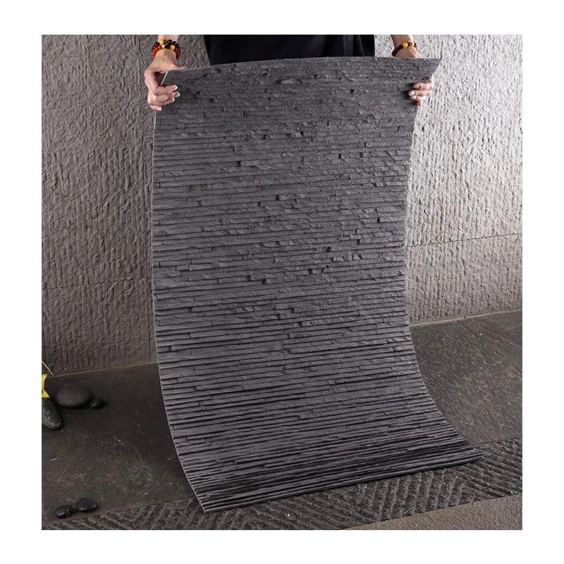 Artificial rocks flexible  stone wall panel for e exterio cladding r natural stone fireproof sheet mcm flexible stone tile