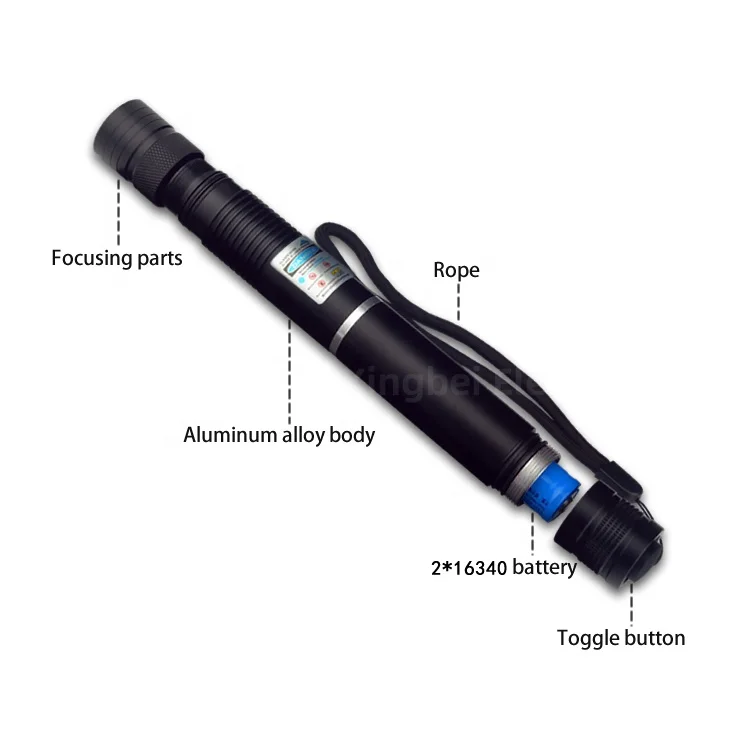 Manufacturer Direct B008 Blue Laser Pointer with Adjustable focus for long distance 5 in 1 star