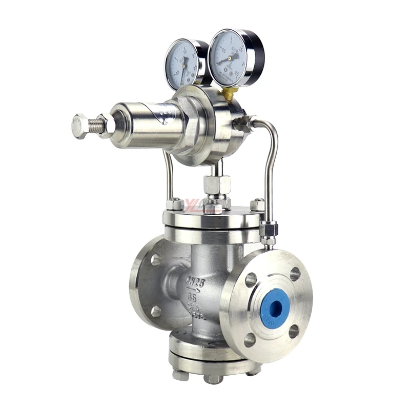 YK43X нержавеющая сталь ANSI 150lb JIS 10k pn16-pn64 304 316 WCB газовый пилотный Поршневой Тип фланцевый редукционный клапан