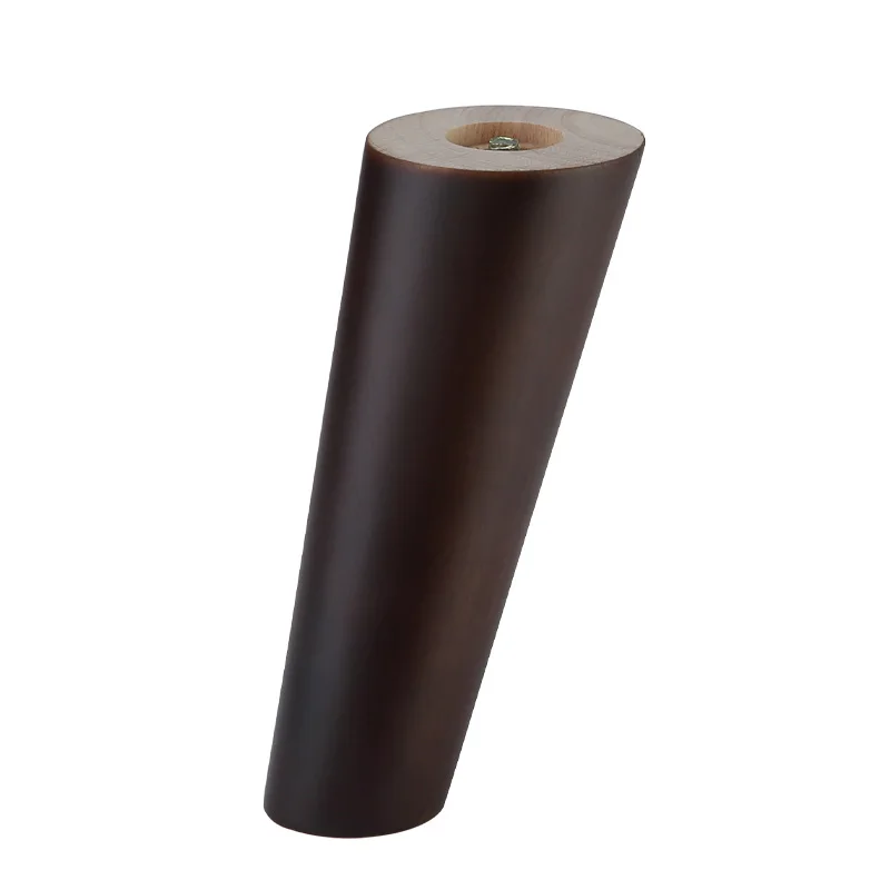 Wholesale wooden feet 150mm brown inclined conicalness thread home decoration wooden feet