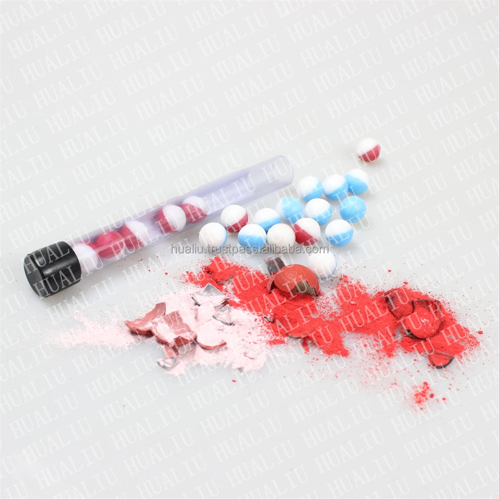 Quality Gun shoot 0.68/0.5/0.43 Caliber 20% Powderballs for Self Defense PLA biodegradable Shell Balls/Bullet Powder Paintball