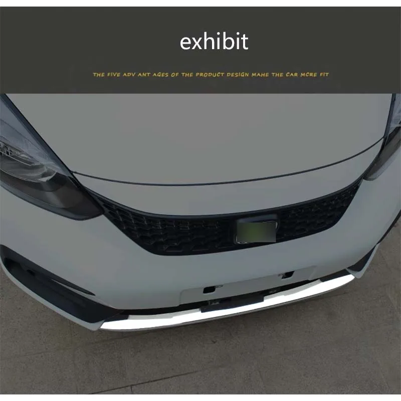 Car ABS Carbon Fiber Chrome Exterior Accessories OEM for 2021 Honda Fit Front Bumper Trim