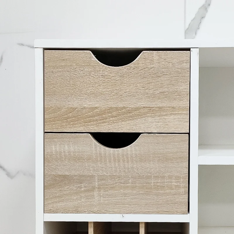 Modern Living Room Furniture White Wood Wooden Buffet Sideboard Mini Corner Home Coffee Wine Bar Cabinet For Home