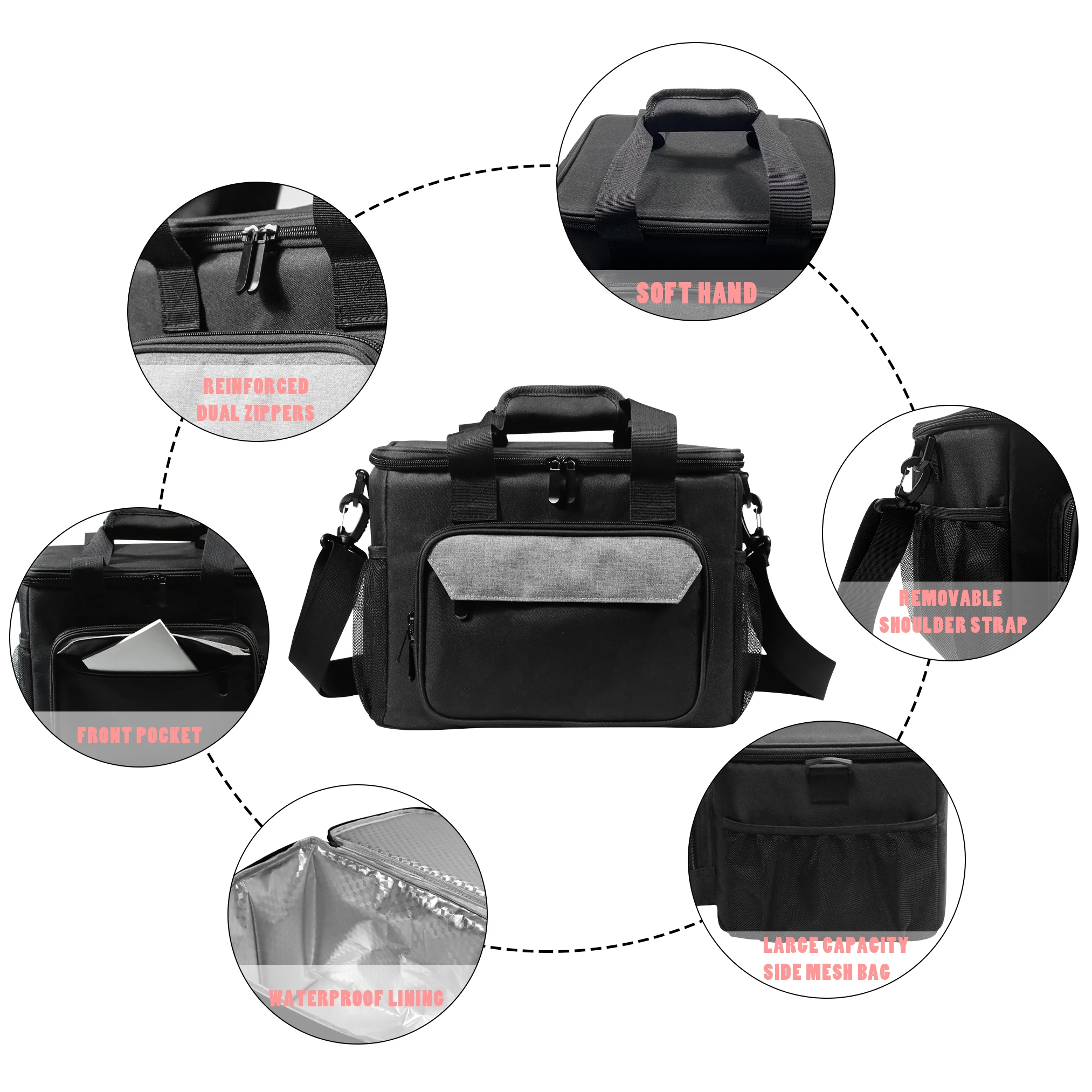 Wholesale Price High Quality Thermal Insulated Cooler Lunch Box Bag Men Women Kids in School Delivery Food Bag in Cooler