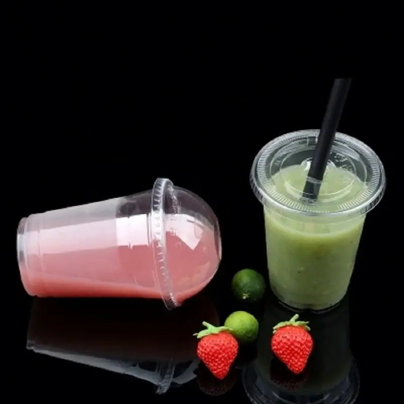 
polypropylene PET disposable cups for cold drinking beverage juice with lids 