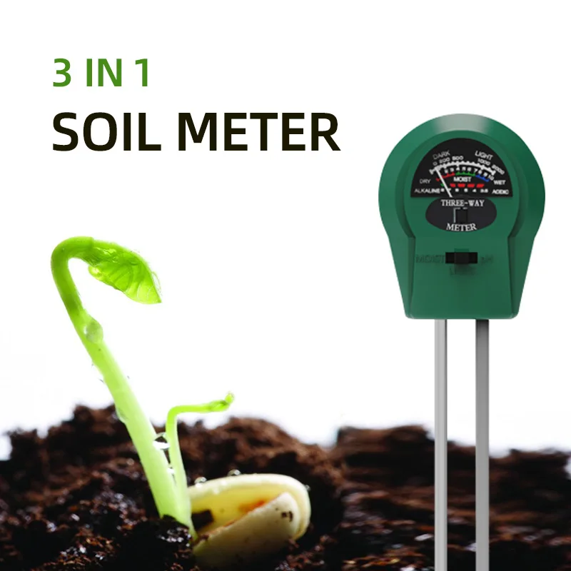Best selling Factory Digital 4 in 1 Soil Moisture Sensor Meter LCD Display Temperature Moisture Sunlight Ph Soil Meter