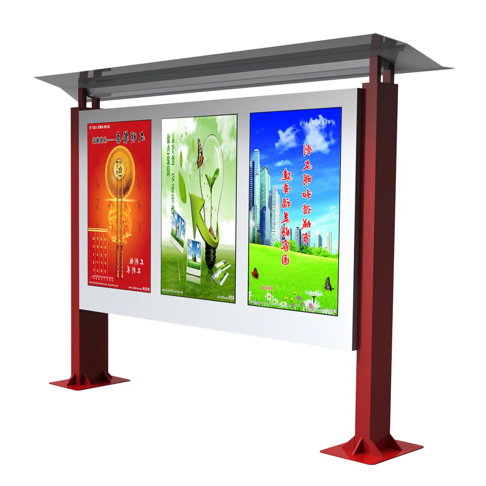 55 Inch Bus Information Query Outdoor LCD Player Kiosk Vertical Totem Digital Smart Bus Stop Digital Signage