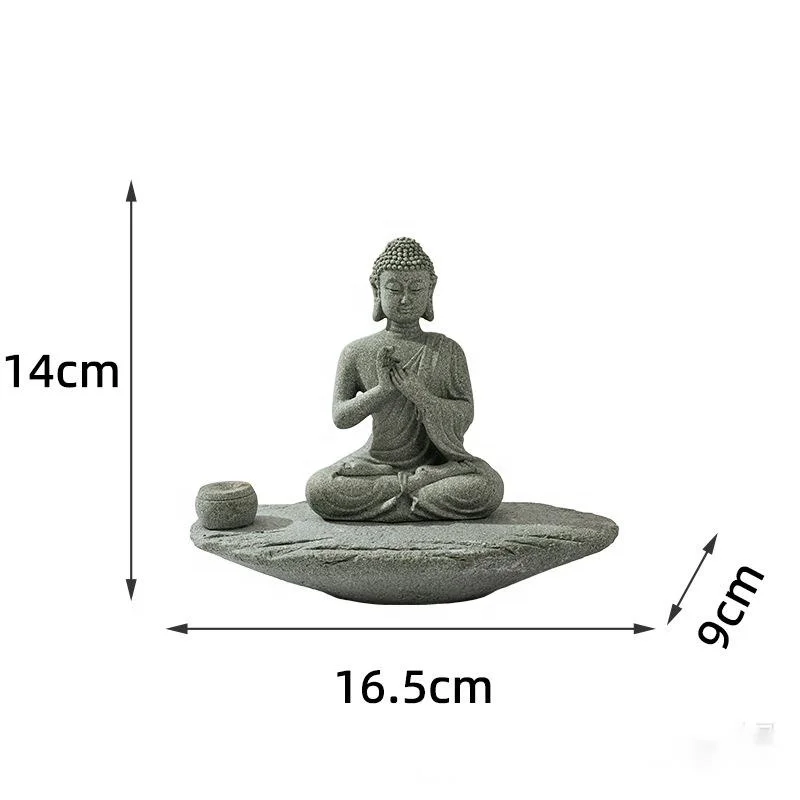 Buddha statue figurine one piece Decor for Home,Garden,Patio Decoration,blue sandstone 14cm miniature figurines for sale