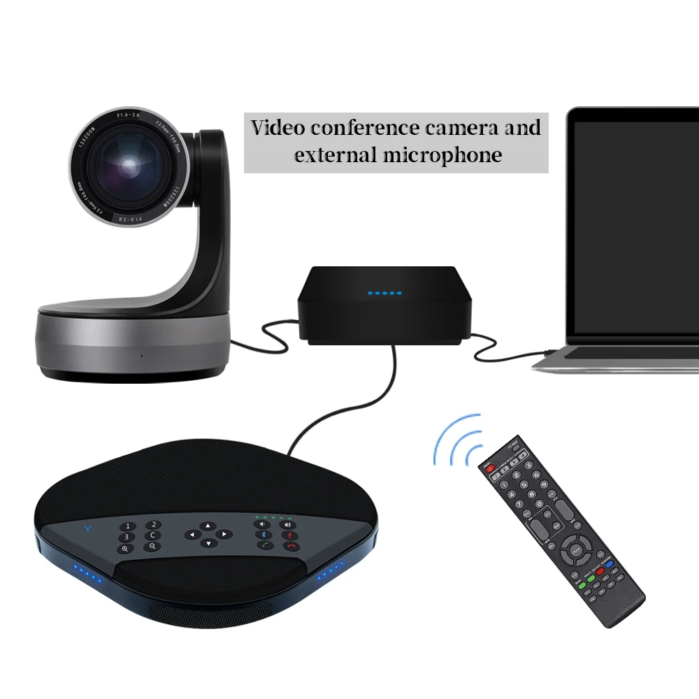 PTZ video conference kits with Mi 10x zoom HD camera BT Microphone for big size room hd